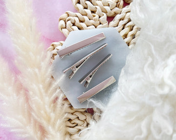 20pcs, Iron Flat Alligator Hair Clip Findings, DIY Hair Accessories Making, Platinum